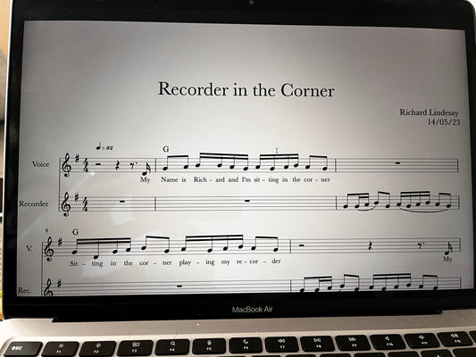 Recorder in the Corner - Basic Sheet Music (Digital Download)