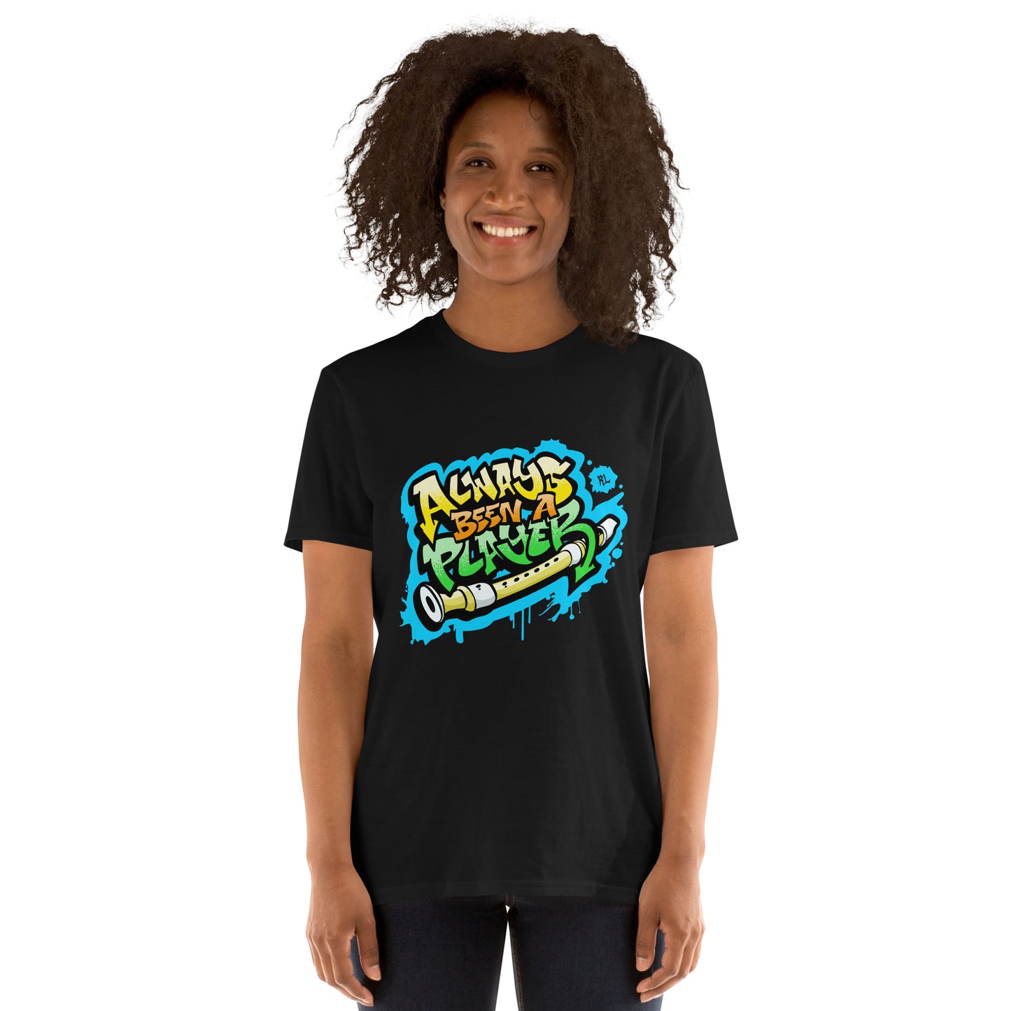 Richard Lindesay Always Been a Player Adult T-Shirt - BLUE BACKGROUND
