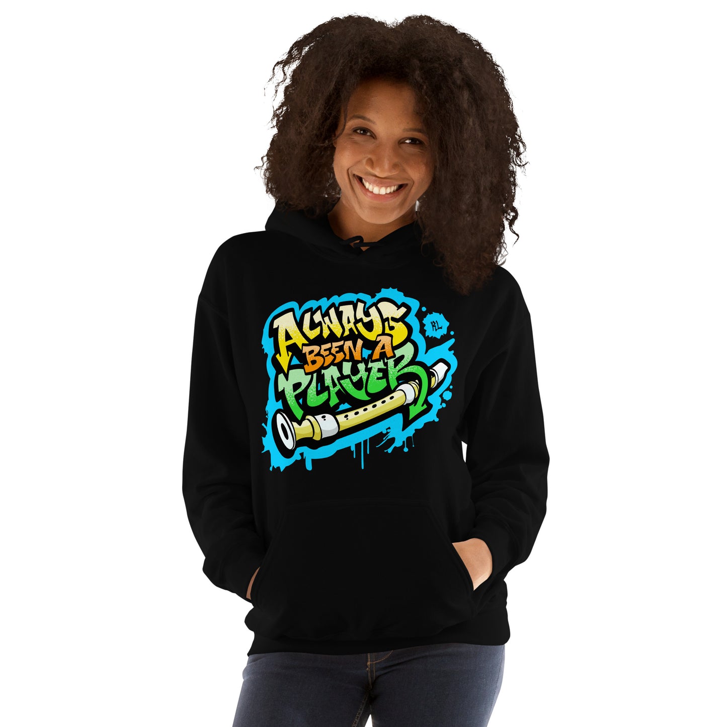 Richard Lindesay Always Been a Player Hoodie - BLUE BACKGROUND